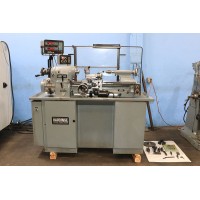 HARDINGE HLVH PRECISION TOOLROOM LATHE WITH ACU-RITE 2-AXIS DRO AND ALORIS TOOL POST SET IN VERY NICE CONDITION